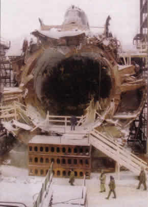 Kursk in dry dock