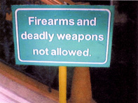 no firearms