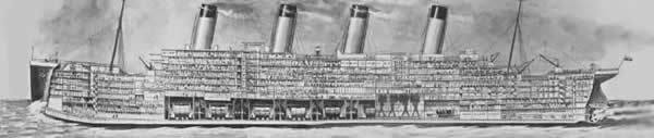 Titanic cutaway