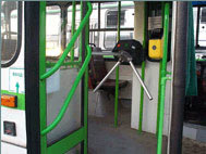 Trolleybus turnstile