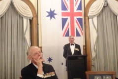 A Contemplative Chris Barrie during Simon Cullen recognition of the Australian White Ensign History