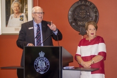 John Hodges (MC for the Day) inviting questions for Lady Cosgrove