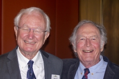 Two happy term-mates at the end of an excellent lunch - King Perry & Jim Plunkett-Cole